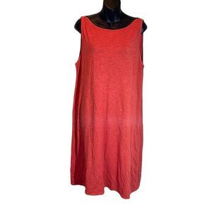 Eileen fisher sleeveless hemp/organic cotton tank dress medium